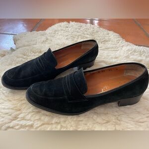 Salvatore Ferragamo Black Suede Loafers